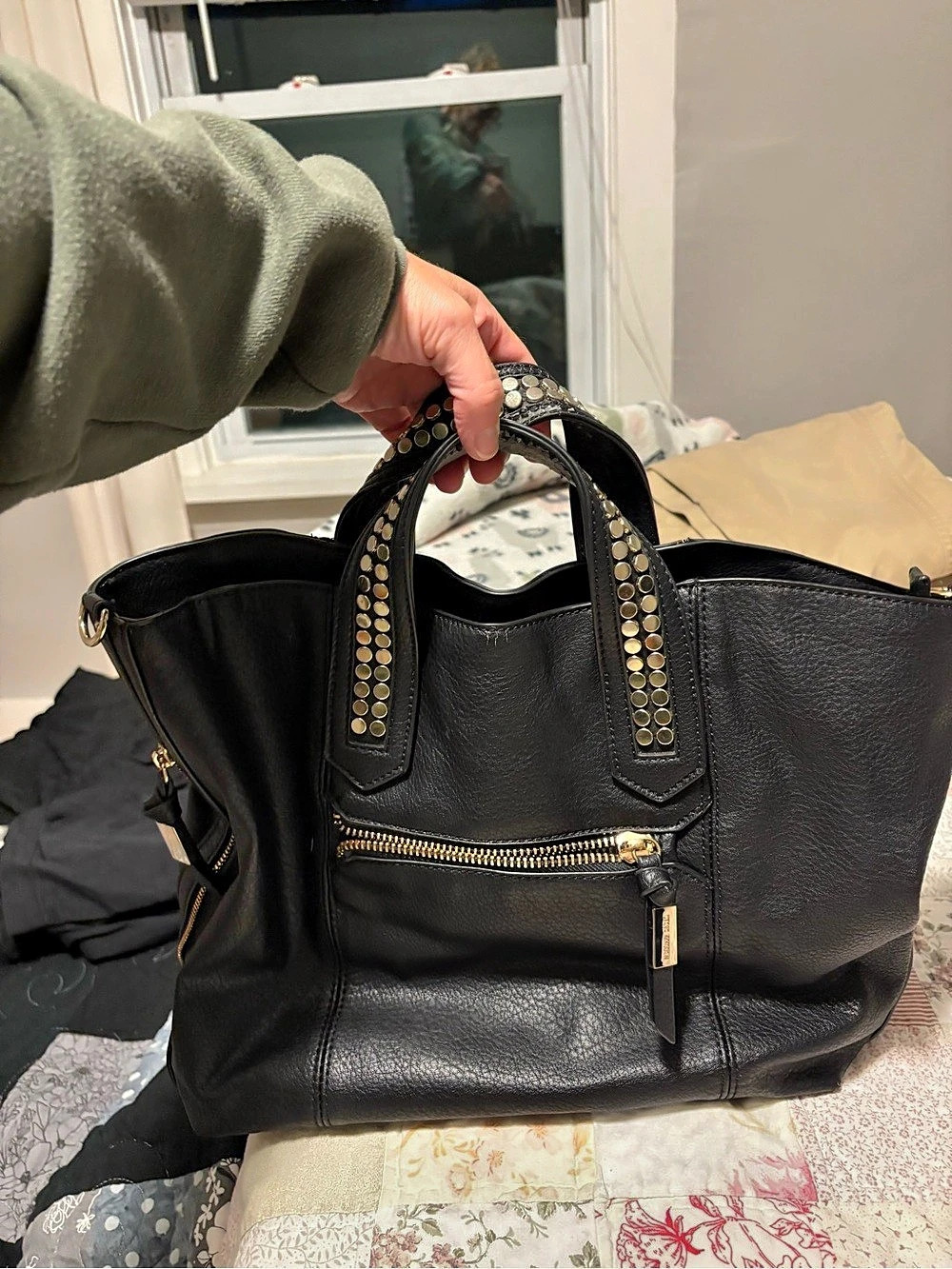 Marc Jacob’s Black Studded Handle Tote